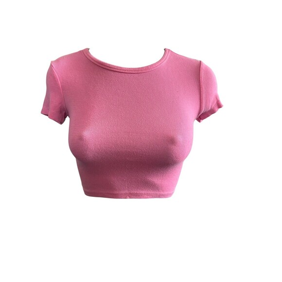 Zara short sleeve crop top pink small - Picture 1 of 3